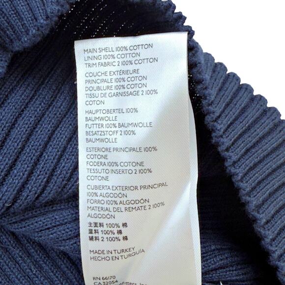 Maeve by Anthropologie XL Blue Ribbed Puff Sleeve Bodycon Mini Knit Dress - Picture 7 of 9